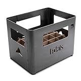 höfats - BEER BOX Feuerkorb - Getränkekiste, Feuerkorb, Grill und Hocker in einem - für Garten und Terrasse - Corten-Stahl - Rost-Optik
