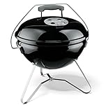 Weber 1121004 Smokey Joe Premium, Holzkohlegrill, 37 cm, schwarz, für unterwegs, tragbar