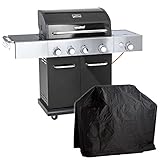 Allgrill Gasgrill Elegance -Schwarz- Set inkl. Abdeckhaube